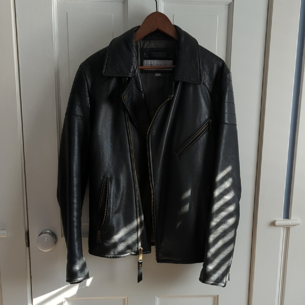 Men's Real Leather Moto Jacket